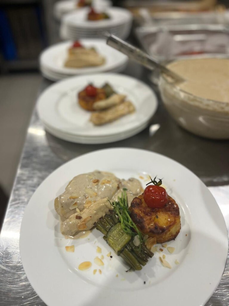 escalope poulet champignon fagot haricots